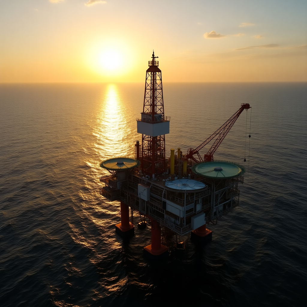 Plataforma de perforación en el Golfo de México