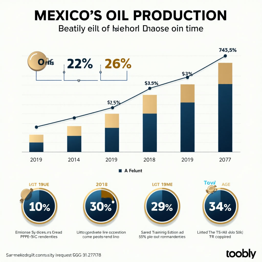 Gráfico del impacto económico del petróleo en México